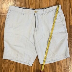Banana Republic Aiden Shorts Men, Light Blue, 33, Linen Blend